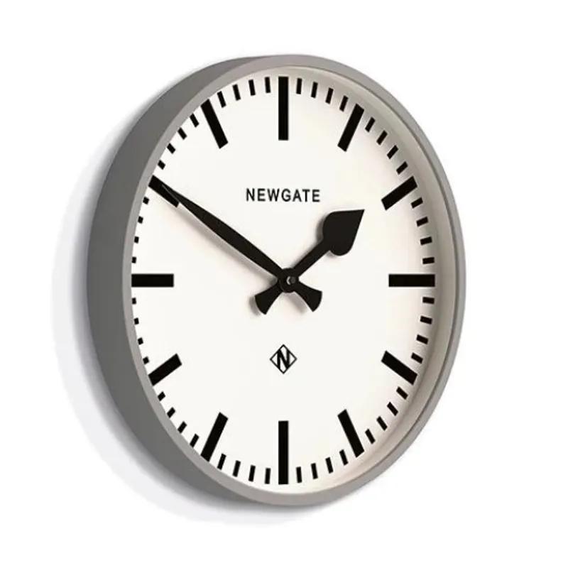 Newgate Number Three Railway Clock in Posh Grey-1